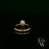 9ct Rose Gold White Moissanite Single Stone with Bezel Set Head Ring