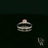 9ct White Gold Fire Opal CZ Solitaire Ring