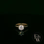 Solitaire Moissanite & 9ct Yellow Gold Engagement Ring