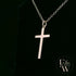 9ct White Gold Cross Pendant