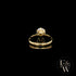 White Moissanite Solitaire 9ct Yellow Gold Ring