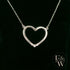 Sterling Silver White Moissanite Heart Necklace
