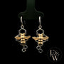 9ct White & Yellow Gold Bee-Inspired Earrings