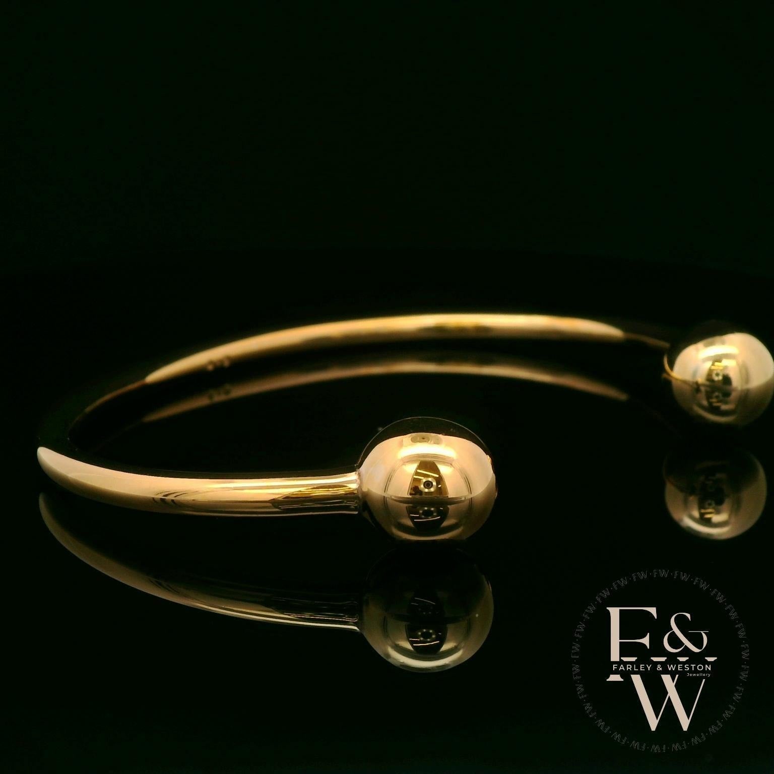 Torque Bangle Heavy Handmade 9ct Gold 28g UK Hallmarked