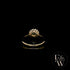 9ct Yellow Gold & White Moissanite Gold Floral Ring
