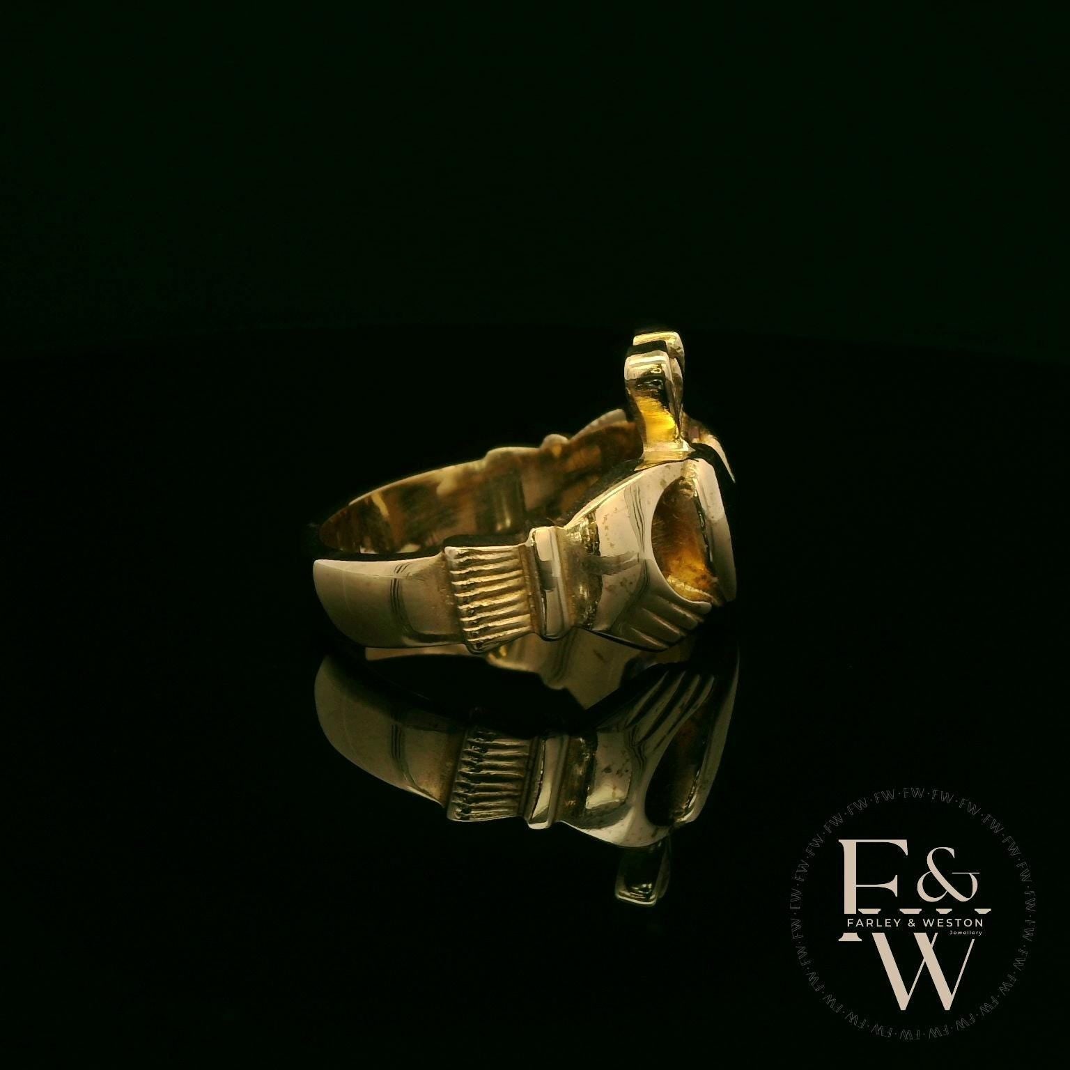 9ct Yellow Gold Claddagh Ring: Heritage Jewellery