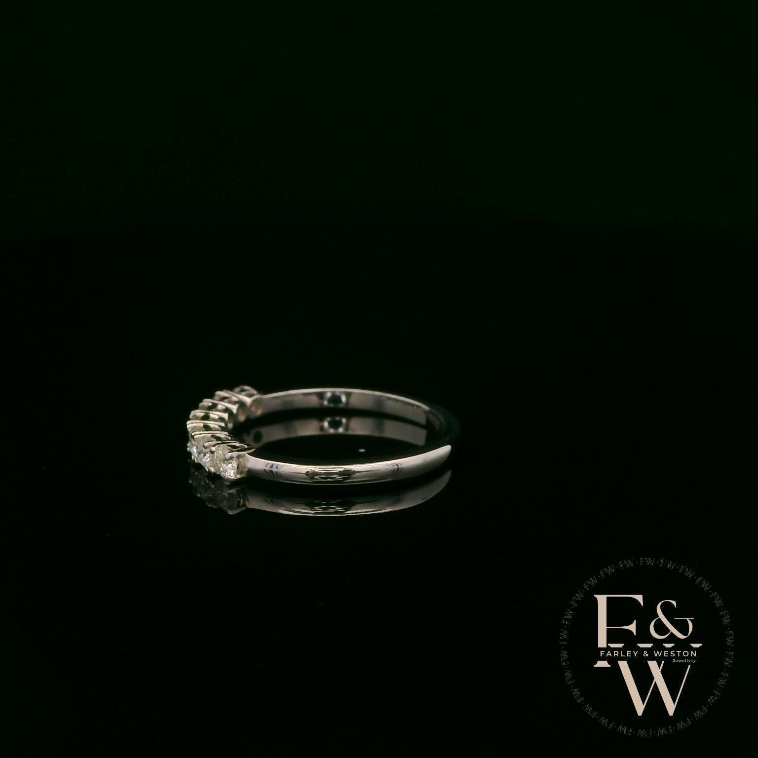 9ct White Gold Lab Grown Diamond Half Eternity Ring