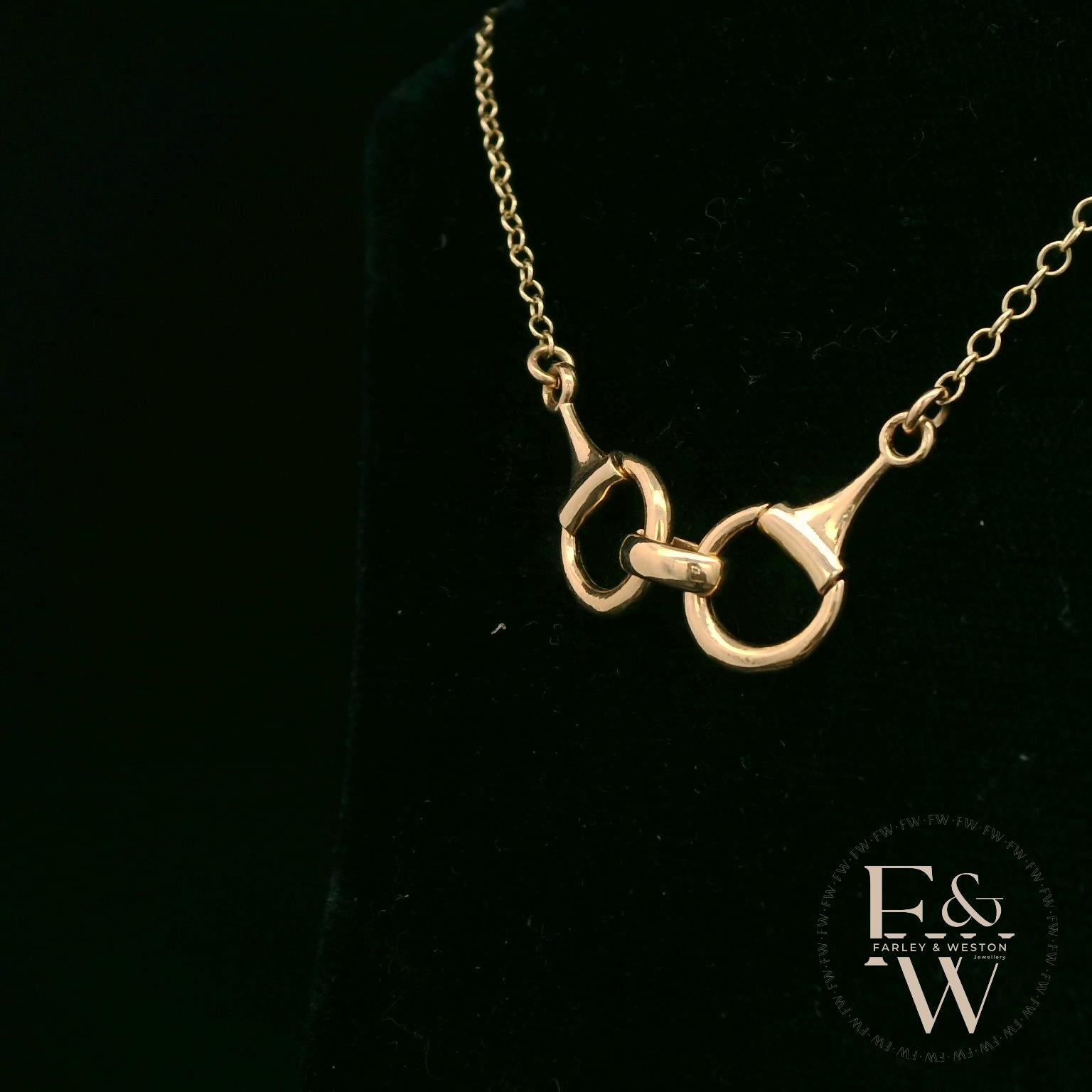 9ct Yellow Gold Equestrian Necklace