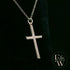 9ct White Gold Twisted-Cross Pendant