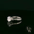 9ct White Gold and White Moissanite Single Stone Ring