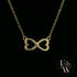 9ct Yellow Gold Infinity Heart Charm Pendant
