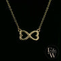 9ct Yellow Gold Infinity Heart Charm Pendant