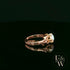 Celtic Patterned 9ct Rose Gold Cultured Opal Single Stone Ring