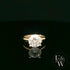 9ct Yellow Gold Large Single Stone White Moissanite Ring