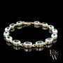 Sterling Silver Oval Blue Topaz Bracelet
