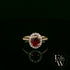 Lab Grown Ruby and Diamond 9ct Yellow Gold Cluster Ring