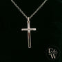 9ct White Gold Cross Pendant