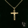 9ct Yellow Gold Diamond Set Cross Pendant