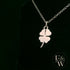 9ct White Gold 4 Leaf Clover Pendant