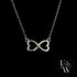 9ct White Gold Infinity Heart Charm Pendant