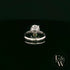 9ct White Gold Large Single Stone White Moissanite Ring