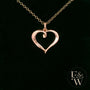 9ct Rose Gold Small Plain Heart Pendant