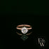 9ct Rose Gold White Moissanite Single Stone with Bezel Set Head Ring