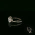 9ct White Gold & Three Stone Moissanite Ring