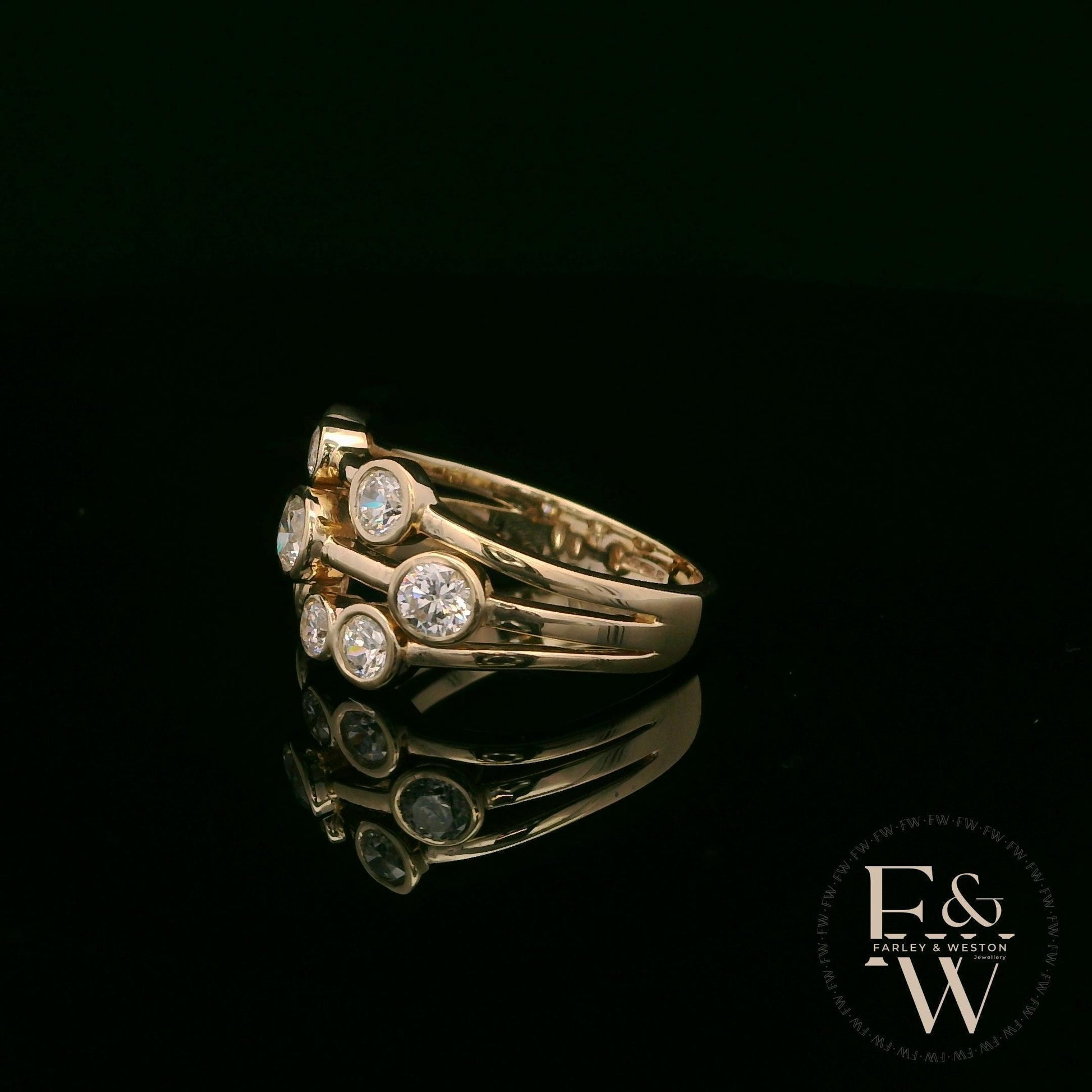 Lab Grown Diamond 9ct Yellow Gold Raindance Ring