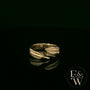 9ct Yellow Gold Leaf Design Band Ring