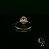 Lab Grown Aqua and Diamond 9ct Yellow Cluster Ring