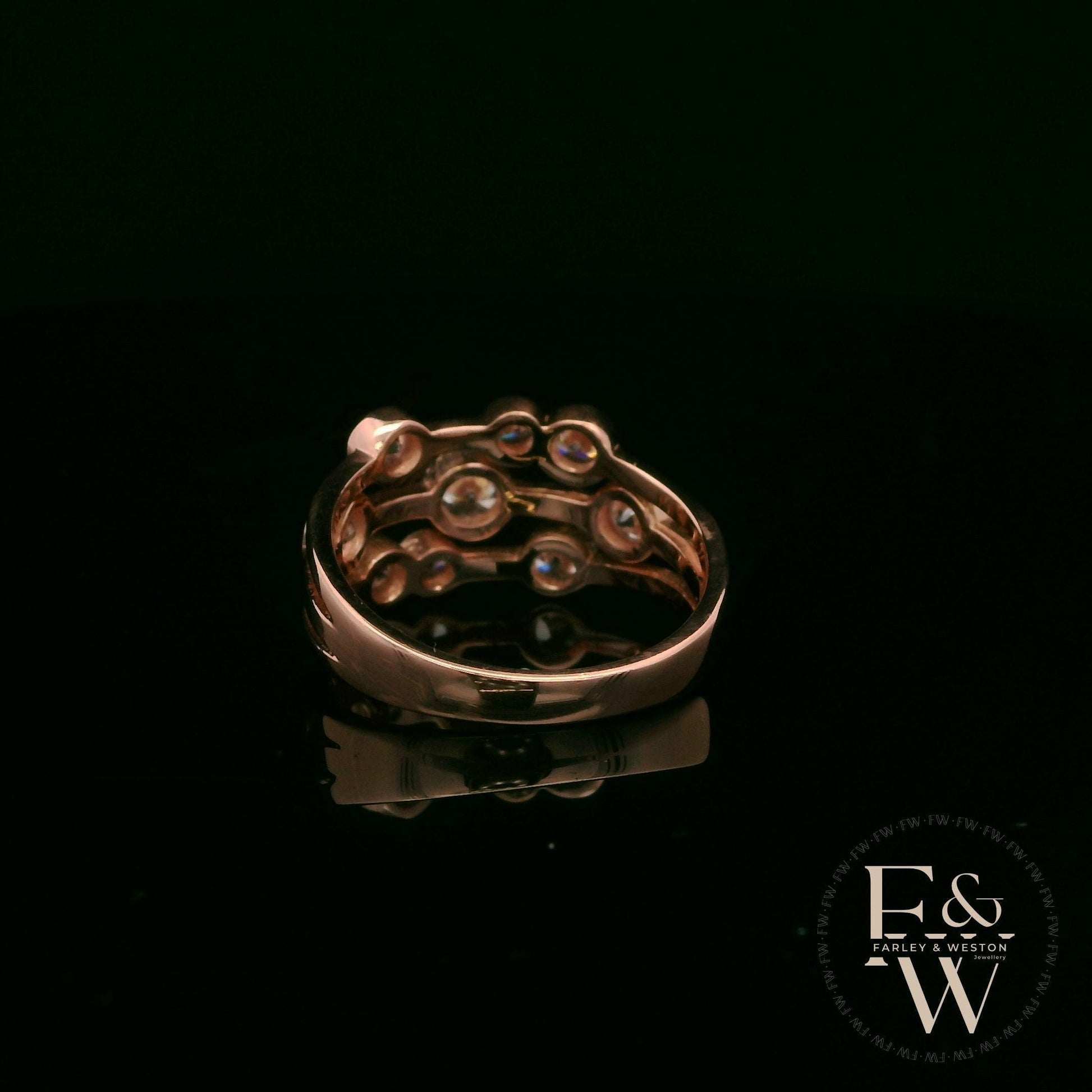 Lab Grown Diamond 9ct Rose Gold Raindance Ring