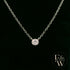9ct White Gold Single Stone Moissanite Necklace