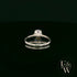Sterling Silver Crossover Patterned White CZ Single Stone Ring