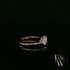 9ct Rose Gold & Three Stone Moissanite Ring