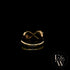 9ct Yellow Gold Infinity Heart Sapphire & Diamond Ring