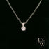 9ct White Gold & Solitaire Moissanite Pendant