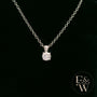 9ct White Gold & Solitaire Moissanite Pendant