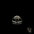 Celtic Patterned 9ct White Gold Amethyst CZ Single Stone Ring