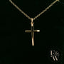 9ct Yellow Gold Small Plain Cross Pendant