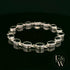Sterling Silver Oval Black Sapphire Bracelet