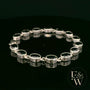 Sterling Silver Oval Black Sapphire Bracelet