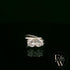 Double Moissanite & 9ct White Gold Ring