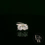 Double Moissanite & 9ct White Gold Ring