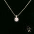 9ct White Gold & Solitaire Moissanite Pendant