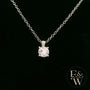 9ct White Gold & Solitaire Moissanite Pendant