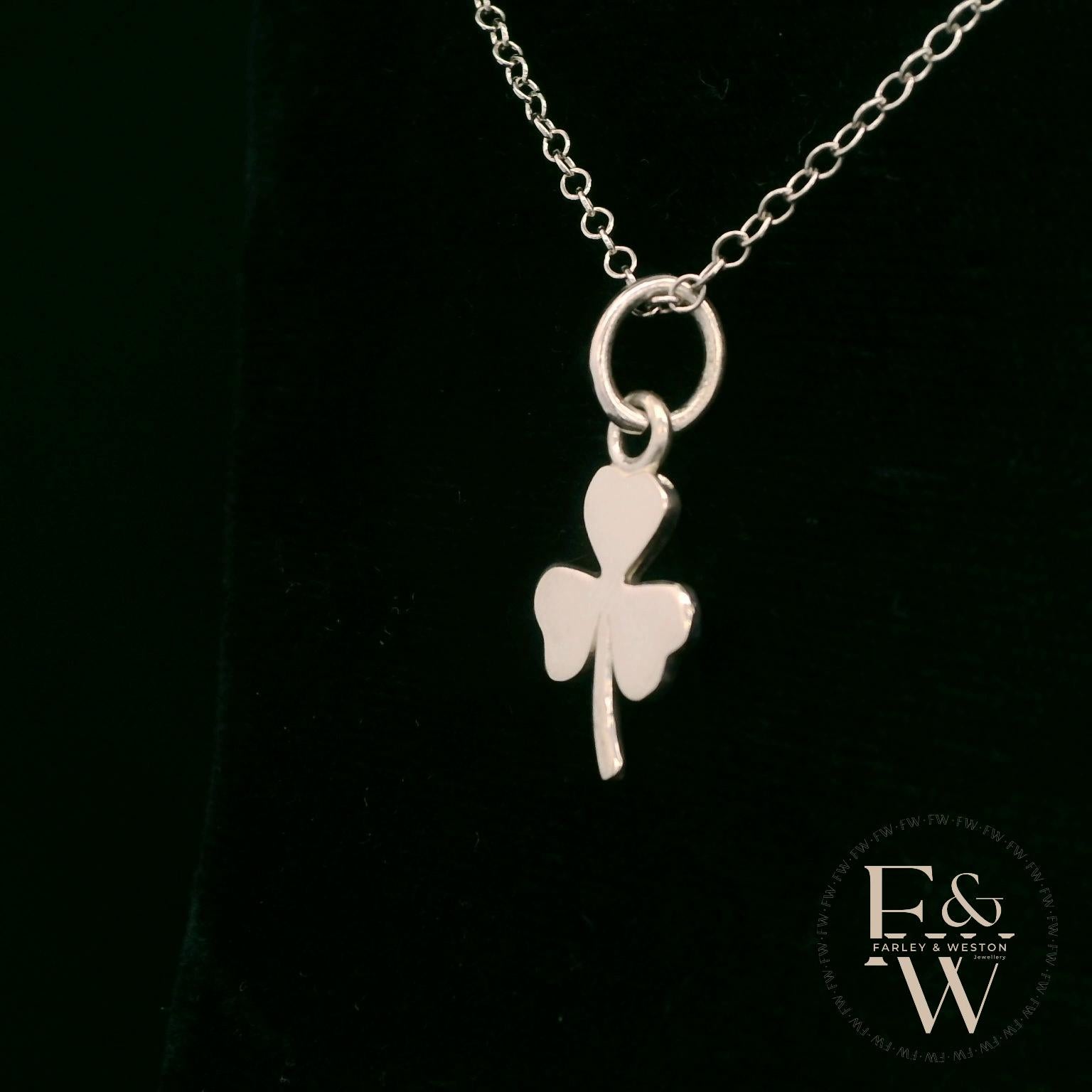 Sterling Silver 3 Leaf Clover Pendant