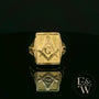 9ct Yellow Gold Large Masonic Signet Ring