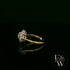 18ct White & Yellow Gold Round-Cut Floral Design Diamond Ring