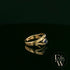 18ct White and Yellow Gold Royal Blue Pear-Cut Sapphire & Diamond Ring